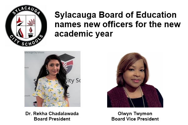 The Sylacauga Board of Education has elected Dr. Rekha Chadalawada as their new Board President