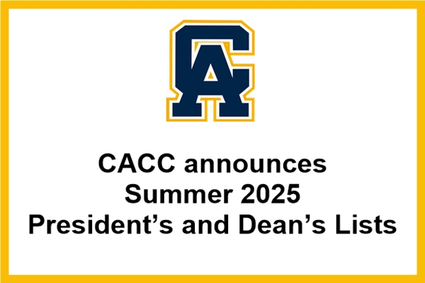 CACC Announces Summer 2025 President’s and Dean’s Lists