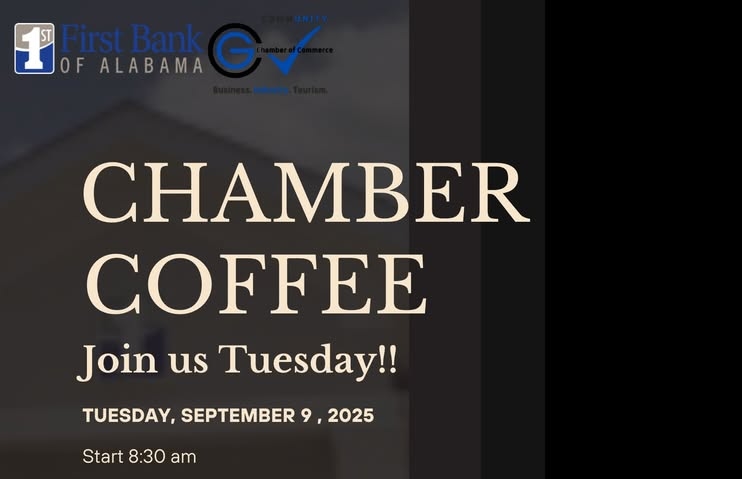 Childersburg’s First Bank of Alabama branch hosts the September GCV Chamber Coffee this week